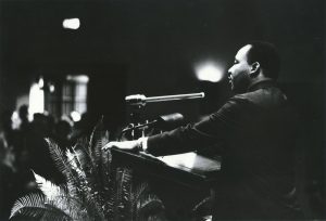 Martin Luther King Jr. speaking at Duke on November 13, 1964 (Duke University Archives)