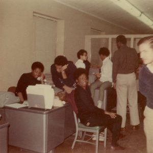 Students inside the Allen Building during the takeover, April 13, 1969 (Duke University Archives)